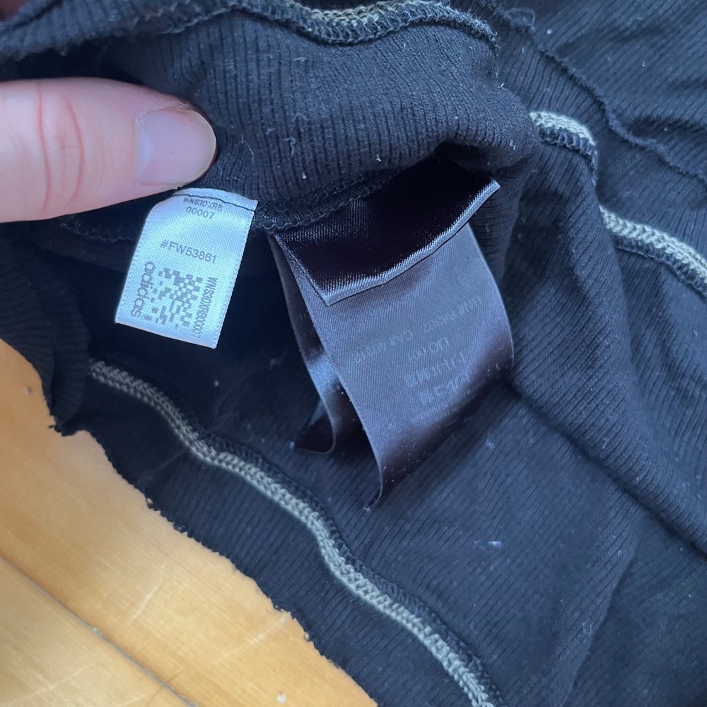 Y-3 Yohji Yamamoto Adidas Black Ribbed Long Sleeve Top Raw Edge Medium - Picture 7 of 13